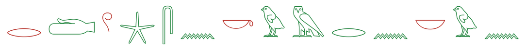 Gemini 3 Flash Preview predicted signs as hieroglyphs